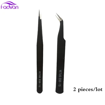 Eyelash Tweezers 2 Pieces/lot Tweezers Electronic Anti-static Precision Tweezers Straight and Curved Tweezers for Graft Eyelash
Eyelash Tweezers 2 Pieces/lot Tweezers Electronic Anti-static Precision Tweezers Straight and Curved Tweezers for Graft Eyelash
