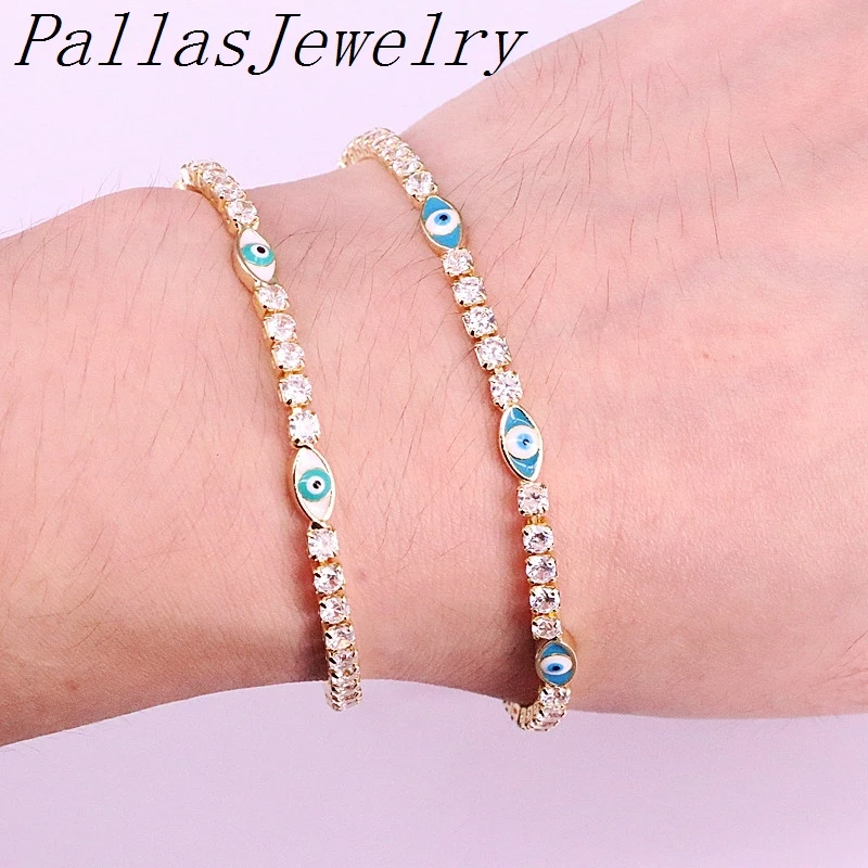 10Pcs 2019 lucky turkish evil eye enamel tennis cz link chain bracelet gold color lucky cute girl adjustable bracelet
10Pcs 2019 lucky turkish evil eye enamel tennis cz link chain bracelet gold color lucky cute girl adjustable bracelet