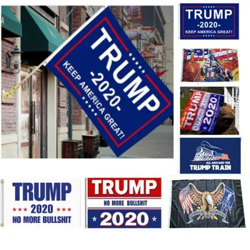 

4 Styles Trump 2020 Flag Donald Trump Flag Keep America Great Donald for President Campaign Banner 90*150cm Party Supplies