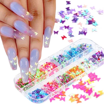 12 Grid Mixed Butterfly Nail Sequins Laser Rainbow Mermaid Glitter 3D Paillette Dipping Flake Tips Nails Art Decoration SA1627
12 Grid Mixed Butterfly Nail Sequins Laser Rainbow Mermaid Glitter 3D Paillette Dipping Flake Tips Nails Art Decoration SA1627