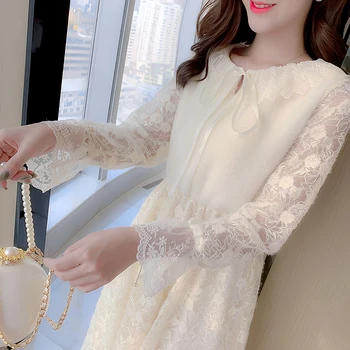 New Spring Women dress Peter pan Collarlt Lace 2020 Small Qing Render Fairy Imitation Mink Velvet Dresses Pink Apricot 1801
New Spring Women dress Peter pan Collarlt Lace 2020 Small Qing Render Fairy Imitation Mink Velvet Dresses Pink Apricot 1801