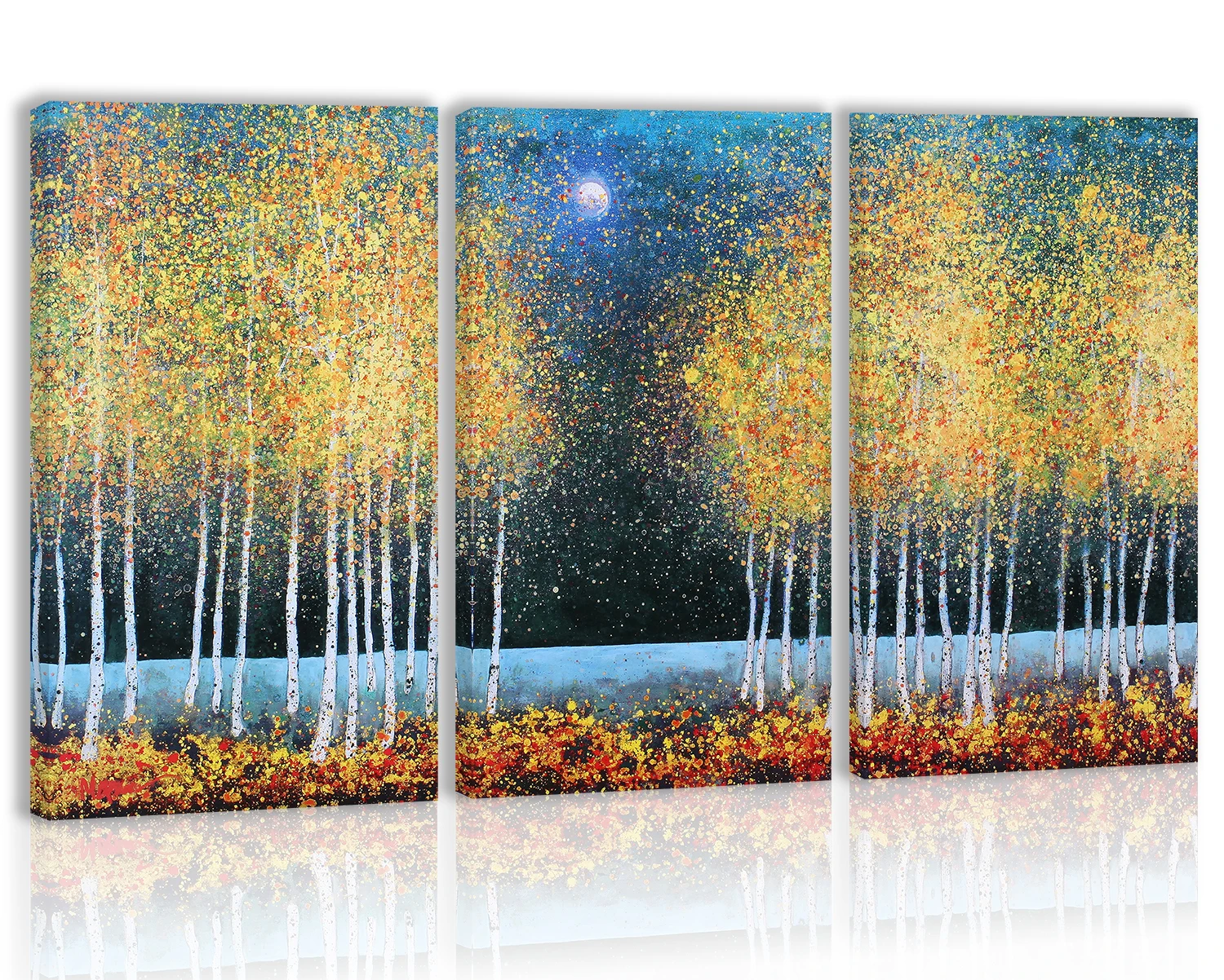 Golden Autumn Night Moon Tree Leaves Wall Art Decor Canvas Painting Kitchen Prints Pictures for Home Living Dining Room
Golden Autumn Night Moon Tree Leaves Wall Art Decor Canvas Painting Kitchen Prints Pictures for Home Living Dining Room