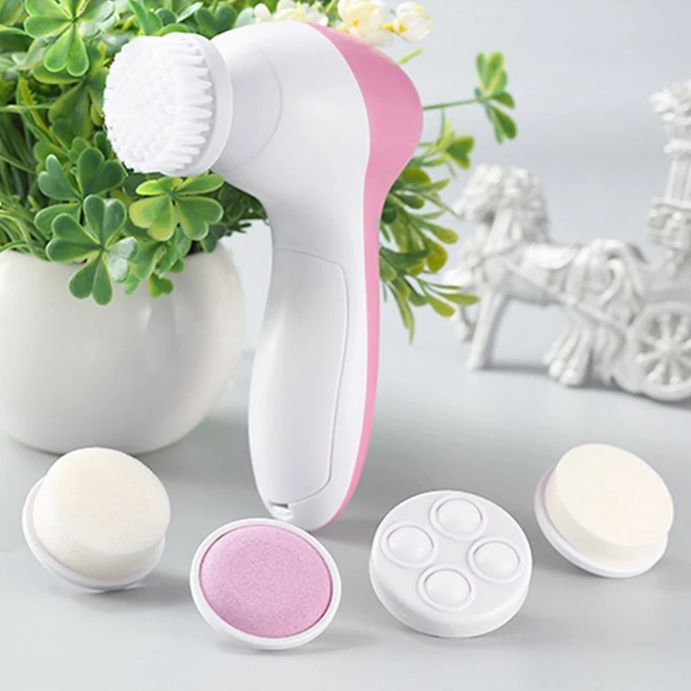5 in 1 Multifunction Electric Facial Cleanser Face Cleansing Brush Spa Massage Skin Care Tool Pink
5 in 1 Multifunction Electric Facial Cleanser Face Cleansing Brush Spa Massage Skin Care Tool Pink