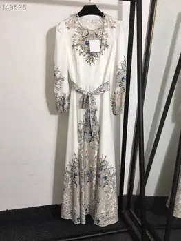 2020 New Elegant Ladies White Long Runway Dresses Floral Print Beading Belt Long Sleeve Formal Women Party High Fashion Top Run
2020 New Elegant Ladies White Long Runway Dresses Floral Print Beading Belt Long Sleeve Formal Women Party High Fashion Top Run
