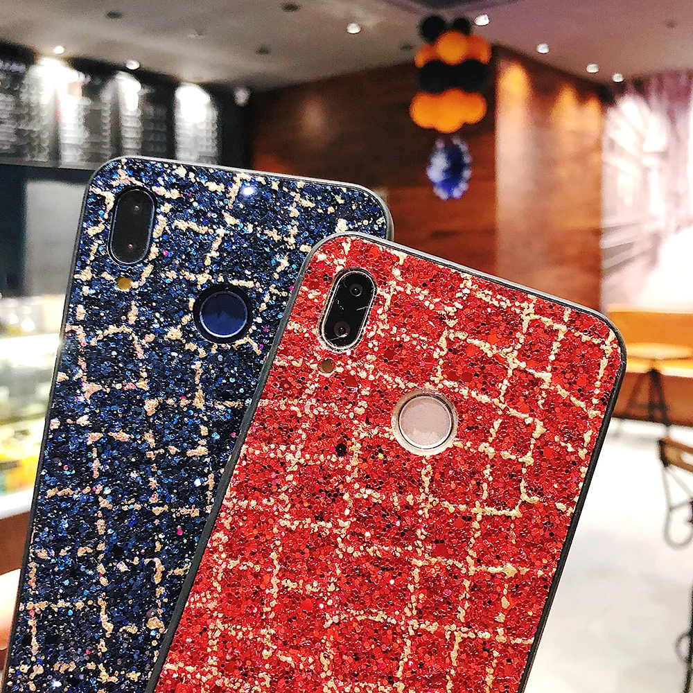 Bling Sequins Coque For Redmi 6 Pro Redmi 6A Redmi 4A Redmi Note 4X Redmi Note 5 Pro Xiaomi 8 6 6X 5X Luxury Golden Lines Cover (7)