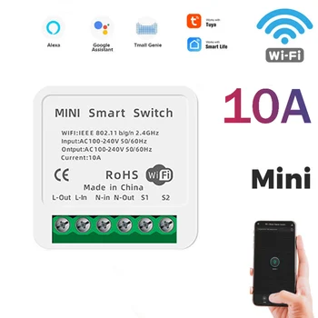 Tuya Mini Smart Wifi DIY Switch Supports 10A 2 Way Control, Smart Home Automation Module Works with Alexa Google Home Smart Life
Tuya Mini Smart Wifi DIY Switch Supports 10A 2 Way Control, Smart Home Automation Module Works with Alexa Google Home Smart Life