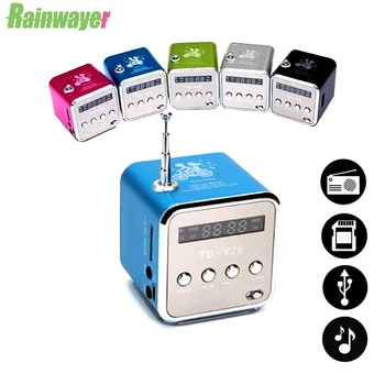 TD-V26 Digital Mini FM Radio Speaker Receiver With LCD Stereo Loudspeaker Support Micro TF Card Mp3 Music Player USB Charging
TD-V26 Digital Mini FM Radio Speaker Receiver With LCD Stereo Loudspeaker Support Micro TF Card Mp3 Music Player USB Charging