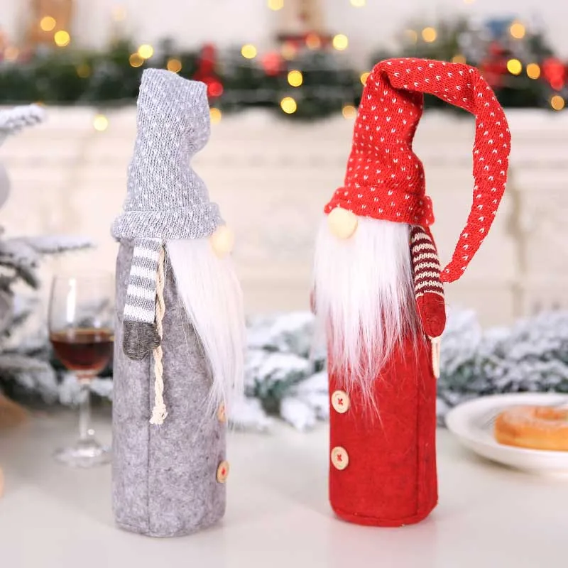Merry Christmas Ornaments Santa Wine Bottle Cover Party Ornament Champagne Set For Home Party Decoration Table Supplies C2352
Merry Christmas Ornaments Santa Wine Bottle Cover Party Ornament Champagne Set For Home Party Decoration Table Supplies C2352