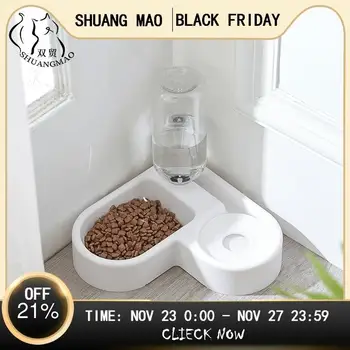 

SHUANGMAO Cat Food Bowl 500ml Waterer Pet Dog Feeder Automatic Water Fountain Dogs Feeding Bowls Kitten Eating Tray Products