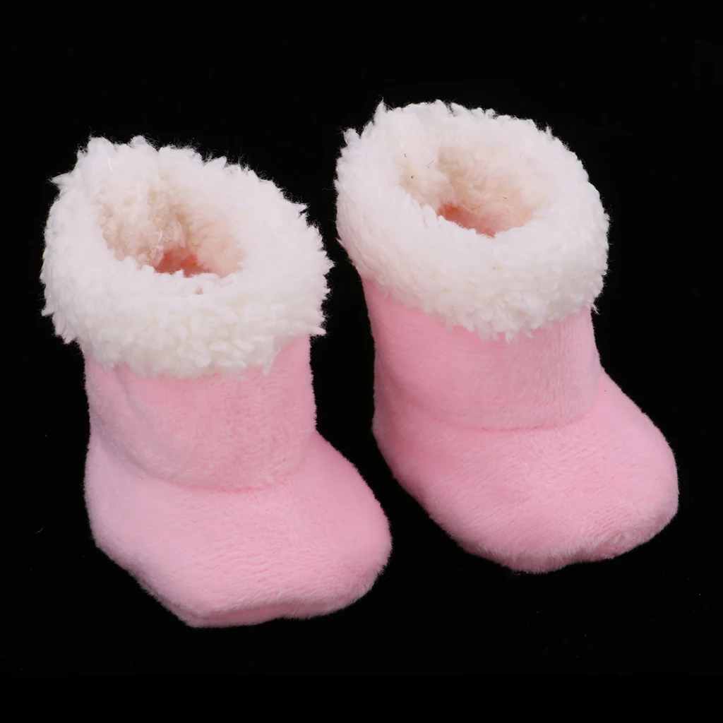 Trendy Pink Snow Boots Shoes Dress Up for Mellchan 9-11 inch Reborn Baby Girl Doll Accessory Collectibles Trendy Pink Snow Boots Shoes Dress Up for Mellchan 9-11 inch Reborn Baby Girl Doll Accessory Collectibles
