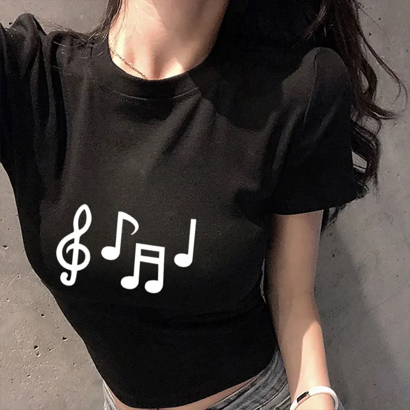Music Notes Funny Printed Sexy Crop T Shirt Women Summer Music Short Sleeve Tshirts Harajuku T-Shirt Girl Casual Tops t shirt
Music Notes Funny Printed Sexy Crop T Shirt Women Summer Music Short Sleeve Tshirts Harajuku T-Shirt Girl Casual Tops t shirt