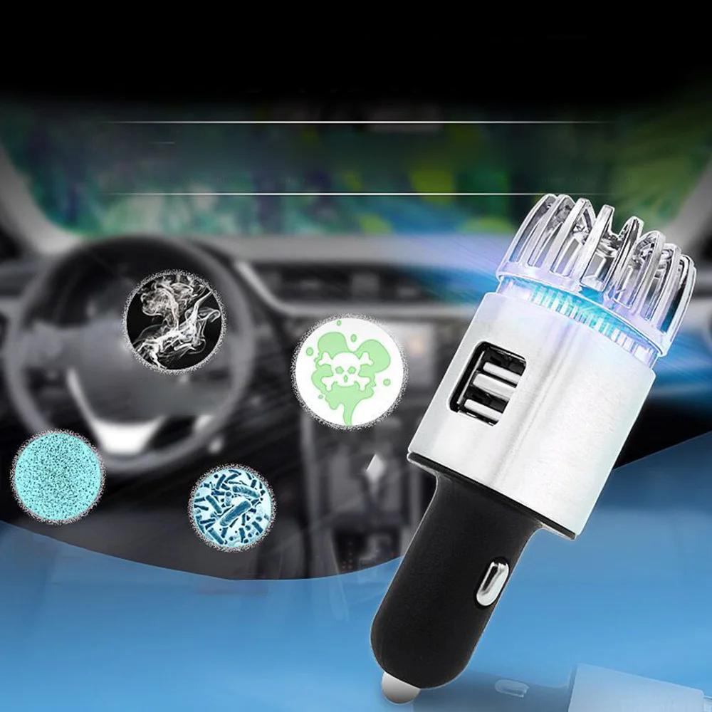 Car Purifier Freshener Portable Negative Ions Air Cleaner USB Fog Auto Fresh Oxygen Bar Ozone Ionizer | Автомобили и мотоциклы