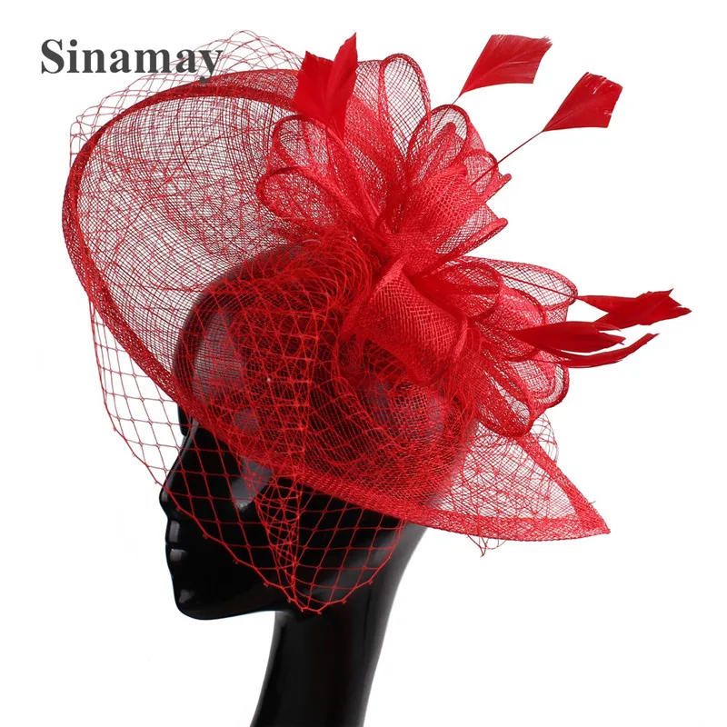 Bride Mesh Sinamay Fascinator Hat Hair Clip Women Wedding Dinner Headwear With Fancy Feather Headpiece Headband Ladies Millinery
Bride Mesh Sinamay Fascinator Hat Hair Clip Women Wedding Dinner Headwear With Fancy Feather Headpiece Headband Ladies Millinery