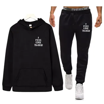 I Feel Like Paul Pablo Kanye Sportswear Sets 2020 Autumn Hooded Thick Casual Tracksuit Men 2 Piece Sweatshirt + Sweatpants Set
I Feel Like Paul Pablo Kanye Sportswear Sets 2020 Autumn Hooded Thick Casual Tracksuit Men 2 Piece Sweatshirt + Sweatpants Set