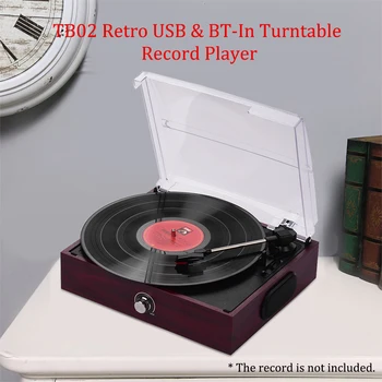 Retro USB & BT-In Turntable Record Player 3 Speed Vintage Style Vinyl Record Player with Two Dynamic Speakers
Retro USB & BT-In Turntable Record Player 3 Speed Vintage Style Vinyl Record Player with Two Dynamic Speakers