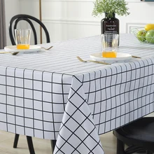 Waterproof Tablecloth Plastic Square-Pattern Home-Decoration Wedding-Party Picnic PVC
