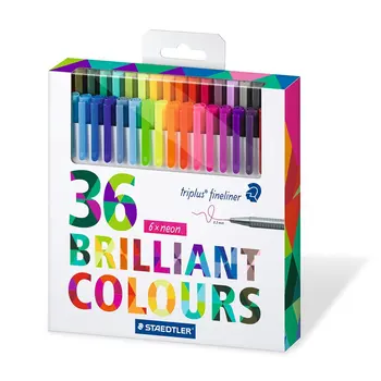 Assorted 36 Colors 0.3mm Staedtler Color Pen Set Triplus Fineliner Pens Card Box Set
Assorted 36 Colors 0.3mm Staedtler Color Pen Set Triplus Fineliner Pens Card Box Set