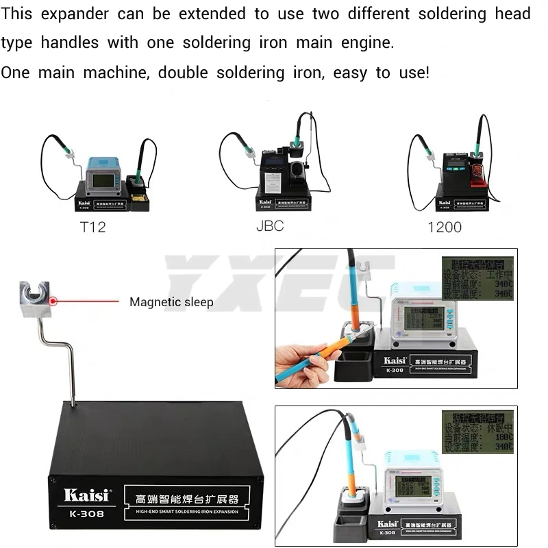 Kaisi K-308 High-End Smart Soldering Station Extender Expansion handle Compatible for JBC/T12/jabe UD 1200 Soldering Iron
Kaisi K-308 High-End Smart Soldering Station Extender Expansion handle Compatible for JBC/T12/jabe UD 1200 Soldering Iron