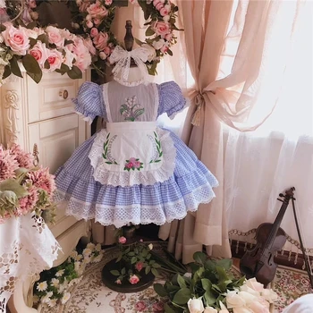 Baby Girl clothes Spanish Lolita Maid Dress lace Stitching ball gown dress for girls birthday party dress vestidos
Baby Girl clothes Spanish Lolita Maid Dress lace Stitching ball gown dress for girls birthday party dress vestidos