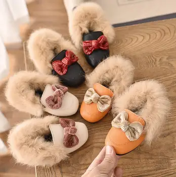 Children Bow Leather Shoes With Warm Cotton Boys Girls Loafers With Thick Soft Furry Fur Classic Kids Flat Sneakers Size 21-30
Children Bow Leather Shoes With Warm Cotton Boys Girls Loafers With Thick Soft Furry Fur Classic Kids Flat Sneakers Size 21-30
