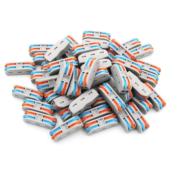 50pcs/lot PCT 2 - 2 pole Compact Wire Wiring Connector Conductor Terminal Block Lever 0.08-2.5mm2 Universal Compact Wiring
50pcs/lot PCT 2 - 2 pole Compact Wire Wiring Connector Conductor Terminal Block Lever 0.08-2.5mm2 Universal Compact Wiring