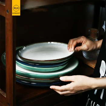 RUX WORKSHOP Japanese ceramic plate Steak Dessert Salad plate Kitchen cutlery set Restaurant tool decoration
RUX WORKSHOP Japanese ceramic plate Steak Dessert Salad plate Kitchen cutlery set Restaurant tool decoration