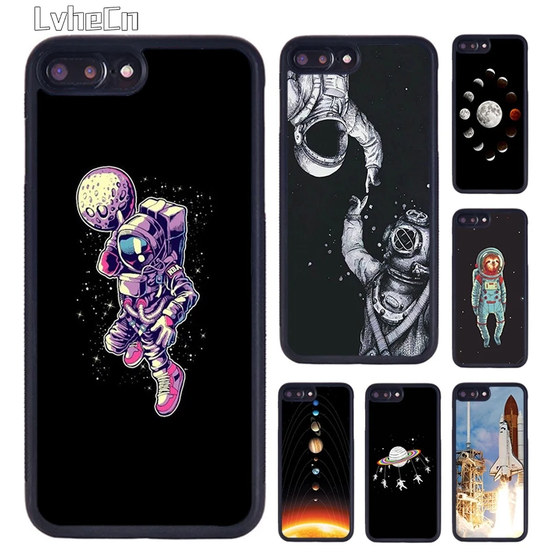 Чехол для телефона LvheCn с астронавтом космосом морским погружением iPhone 5 6 S 7 8 Plus 11