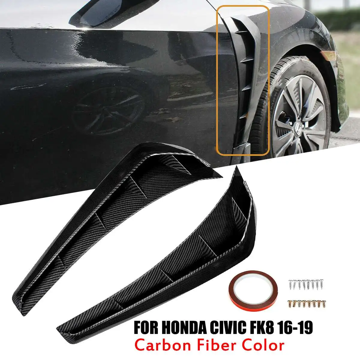 Car ABS Decorative Shark Gills Simulation Outlet Side Vent Sticker For Honda For Civic All Model 2016-19 Front Side Vent Fender
Car ABS Decorative Shark Gills Simulation Outlet Side Vent Sticker For Honda For Civic All Model 2016-19 Front Side Vent Fender