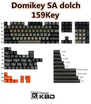 Domikey SA keycap dolch Black grey orange two color injection 159 key ABS material is suitable for most mechanical keyboards
Domikey SA keycap dolch Black grey orange two color injection 159 key ABS material is suitable for most mechanical keyboards