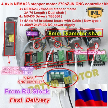 RU Ship 4 Axis CNC Router Kit 4pcs 1 axis TB6560 driver & interface board & 4 Nema23 270Oz-in stepper motor & 350W Power supply
RU Ship 4 Axis CNC Router Kit 4pcs 1 axis TB6560 driver & interface board & 4 Nema23 270Oz-in stepper motor & 350W Power supply