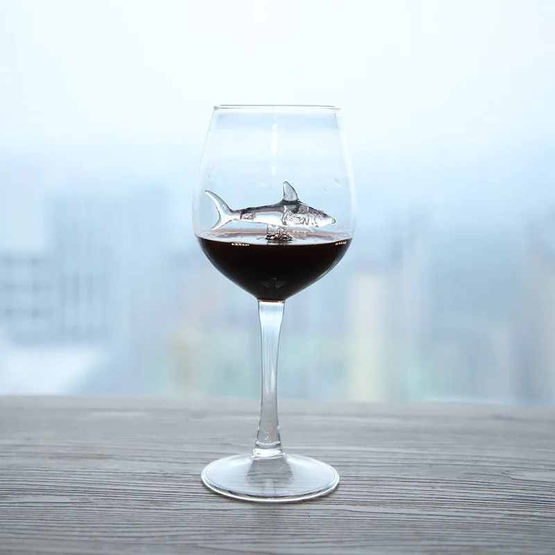 Стеклянный Кубок Европейский хрустальный стакан Акула красное вино стеклянная