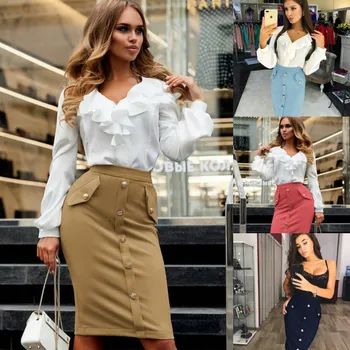 New Style for Autumn and Winter Women's Clothing Hot Hip Thickened Buckle Slit Skirt faldas mujer moda 2020 bodycon skirt
New Style for Autumn and Winter Women's Clothing Hot Hip Thickened Buckle Slit Skirt faldas mujer moda 2020 bodycon skirt