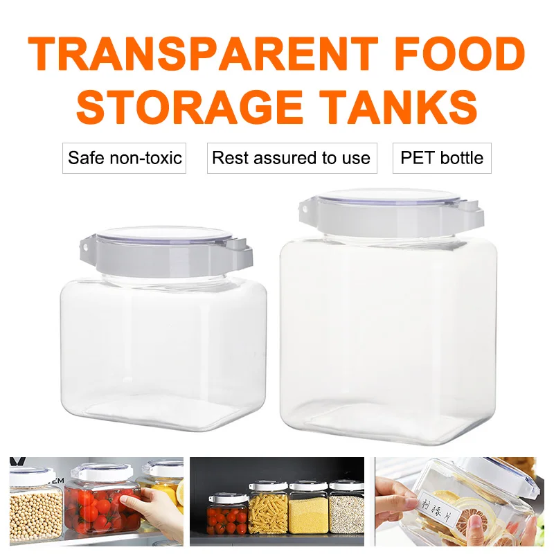 1500ml/900ml Airtight Refrigerator Food Container Storage BPA Free Plastic Transparent Cans Multigrain Containers for Kitchen
1500ml/900ml Airtight Refrigerator Food Container Storage BPA Free Plastic Transparent Cans Multigrain Containers for Kitchen