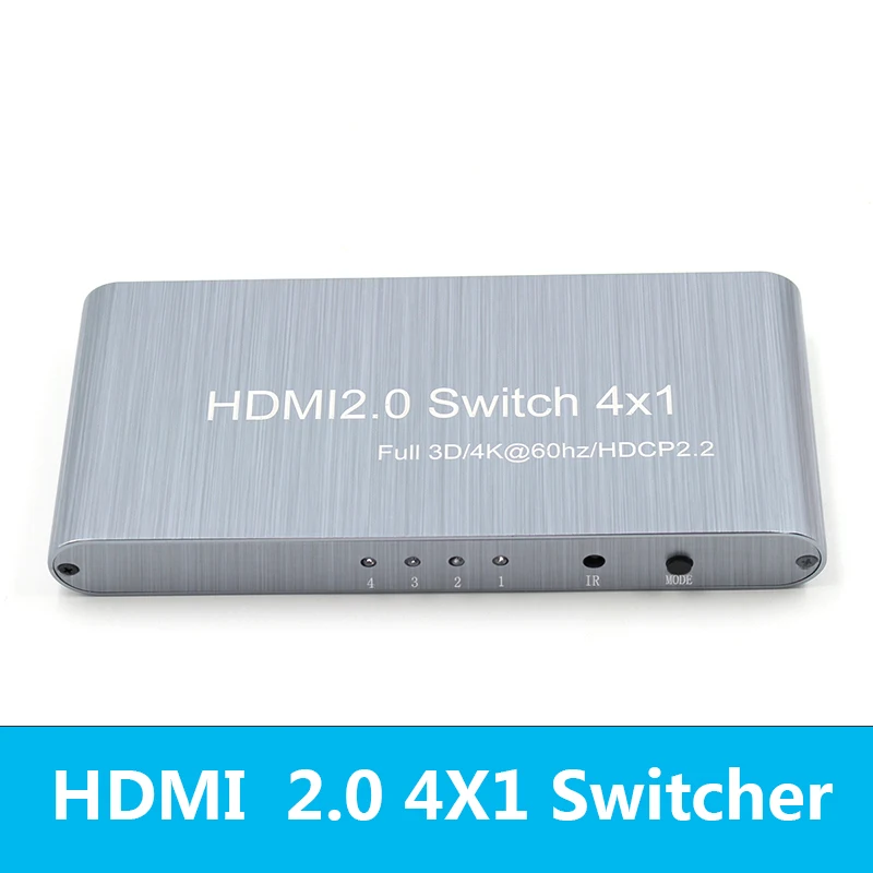 Wiistar HDMI 2.0 Splitter 4x1 Switch Switcher 4 In 1 Out Support 4K*2K 60Hz HDCP 2.2 Full HD 3D for Blu-ray DVD Free Shipping
Wiistar HDMI 2.0 Splitter 4x1 Switch Switcher 4 In 1 Out Support 4K*2K 60Hz HDCP 2.2 Full HD 3D for Blu-ray DVD Free Shipping