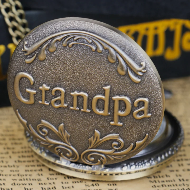 Bronze Letter "grandpa" Carved Quartz Pocket Watch Necklace Pendant Grandpa Gift Minimalist Style Pendant Clock Accessories
Bronze Letter "grandpa" Carved Quartz Pocket Watch Necklace Pendant Grandpa Gift Minimalist Style Pendant Clock Accessories