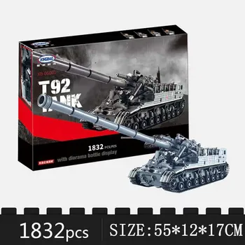 1832Pcs MOC Military Series The T92 Tank building blocks Technic Tanks Creative expert WW2 Army Soldier Bicks Toys For Kid Boys
1832Pcs MOC Military Series The T92 Tank building blocks Technic Tanks Creative expert WW2 Army Soldier Bicks Toys For Kid Boys