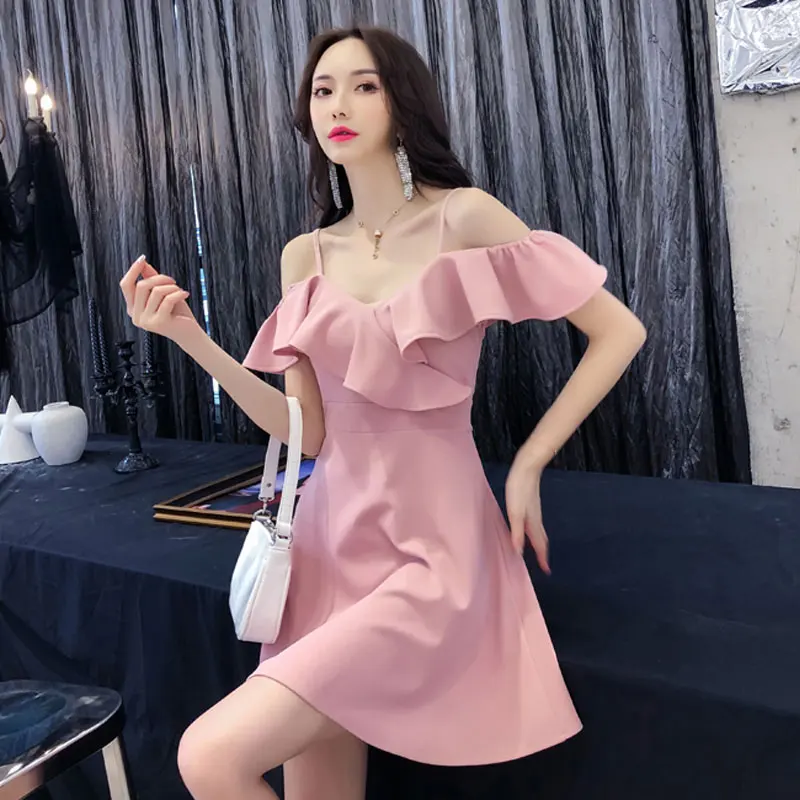 Spring and summer new style Sexy sling A-line dress Open back dress Temperament slim dress
Spring and summer new style Sexy sling A-line dress Open back dress Temperament slim dress