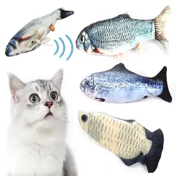 Cat Toys Plush Fish Electric 3D Interactive Catnip Electronic USB Charging Simulation Dog Chew Bite Resistant Claw Grinding Toy
Cat Toys Plush Fish Electric 3D Interactive Catnip Electronic USB Charging Simulation Dog Chew Bite Resistant Claw Grinding Toy
