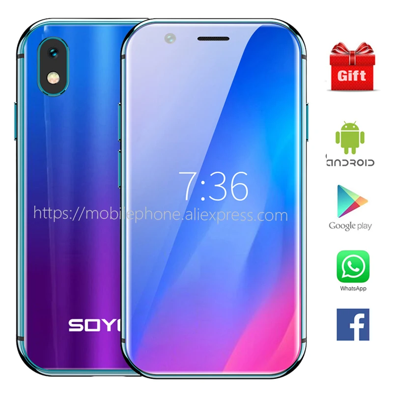 2019 Мини смартфон SOYES XS 3 'Ɖ ГБ + 32 Гб 2 16B Android Face Recognion 1580 мАч 4G Wifi резервный