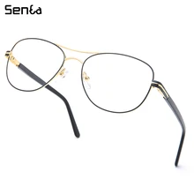 

Senta Classic Oval Pilot Metal Eyeglasses Frames Men Women Fashion Customizable Myopia Hyperopia Optical Prescription Glasses
