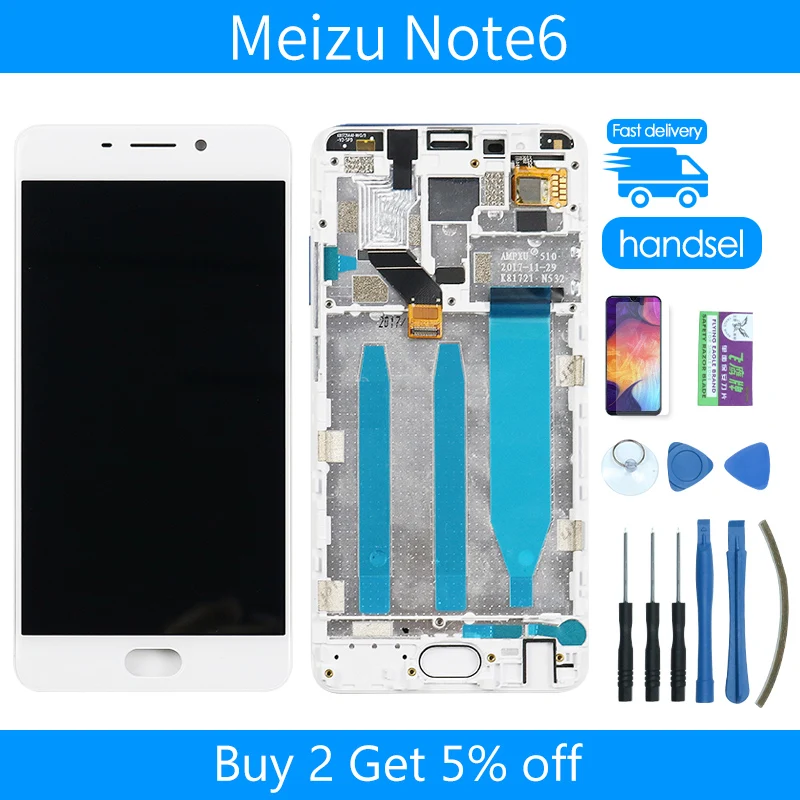 Original factory LCD Touch Screen Digitizer Assembly For Meizu note6 LCD Con Cornice M721H M721Q di Ricambio Nero /bianco
Original factory LCD Touch Screen Digitizer Assembly For Meizu note6 LCD Con Cornice M721H M721Q di Ricambio Nero /bianco