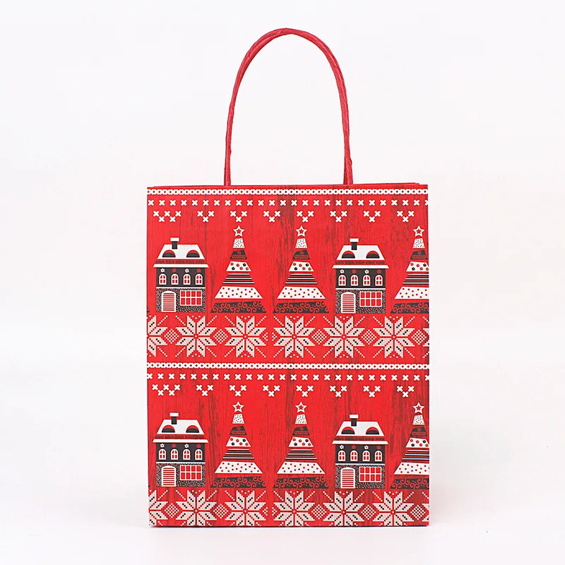 merry christmas kraft paper bag santa claus gift bags candy bag