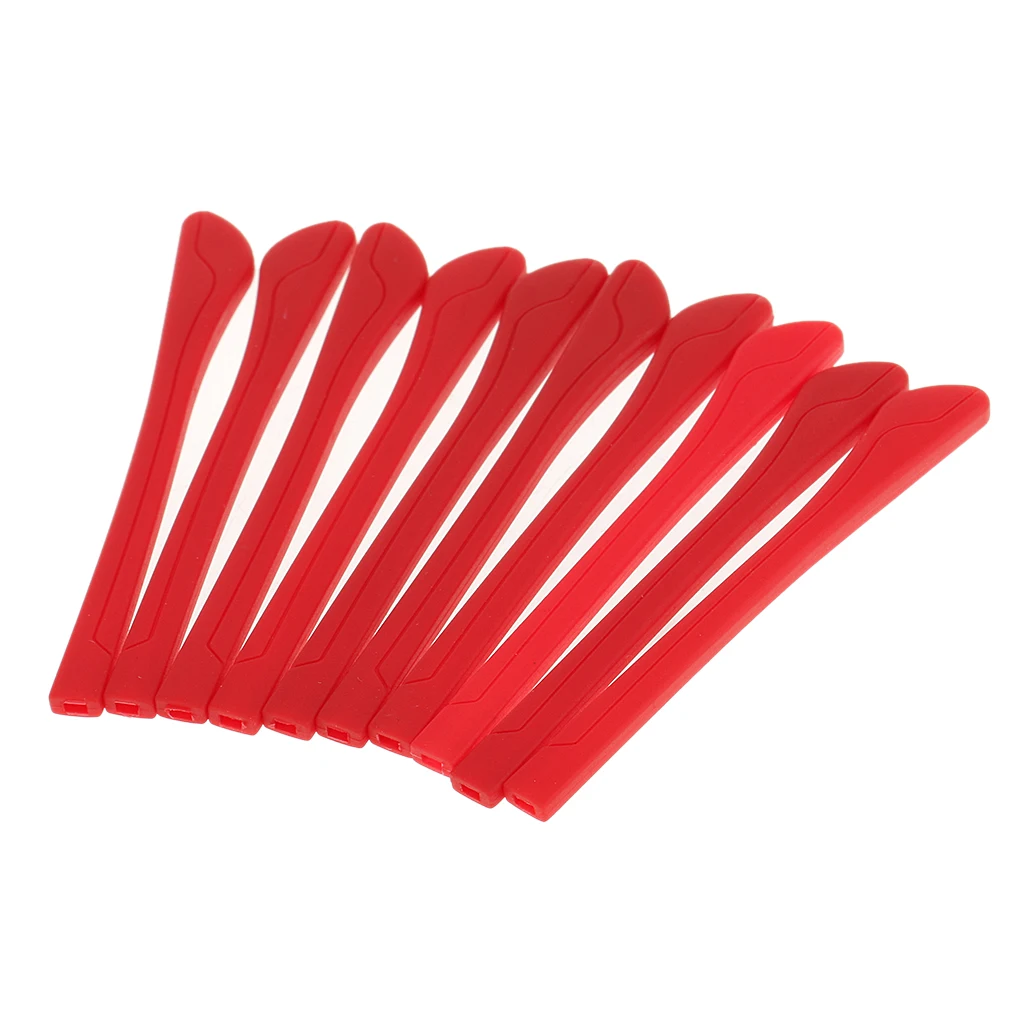 10pcs Silicone Eyeglasses End Tips Ear Sock Pieces Tubes Replacement Red 10pcs Silicone Eyeglasses End Tips Ear Sock Pieces Tubes Replacement Red
