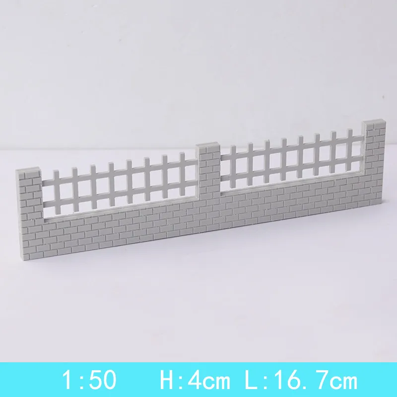 architecture white abs plastic building model fence06