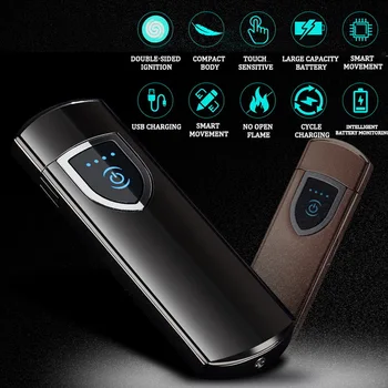New Smart Fingerprint Induction Cigarette Lighter USB Charging Touch Screen Sensor Flameless Windproof Premium Electric Lighter
New Smart Fingerprint Induction Cigarette Lighter USB Charging Touch Screen Sensor Flameless Windproof Premium Electric Lighter