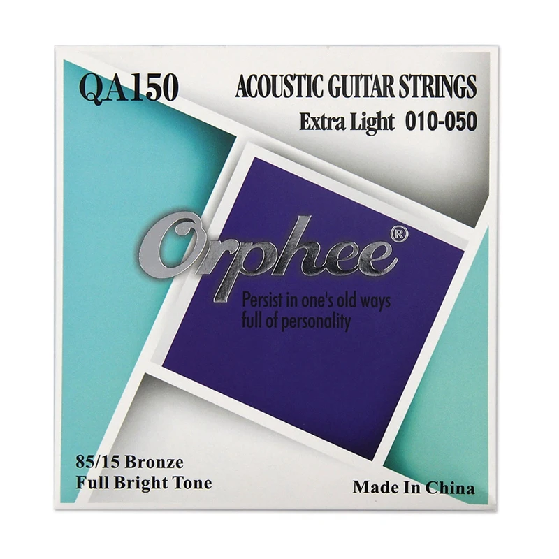 Orphee Acoustic Guitar Strings Qa Series Medium Super Light Extra Light Strings 85/15 Bronze Color End-Ball Qa150
Orphee Acoustic Guitar Strings Qa Series Medium Super Light Extra Light Strings 85/15 Bronze Color End-Ball Qa150