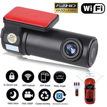 WiFi Car DVR Camera 360 Degree Rotation Auto Dash Camera 1080P Video Registrator Recorder G-Sensor Night Vision Dash Cam
WiFi Car DVR Camera 360 Degree Rotation Auto Dash Camera 1080P Video Registrator Recorder G-Sensor Night Vision Dash Cam