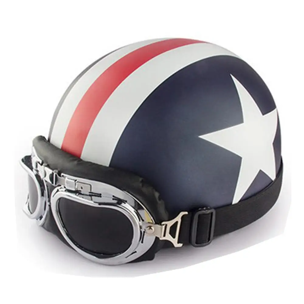Motorcycle Helmet with Goggles Female Male Open Face Safety Sunscreen UV Protection Helmet Motocross Scooter Vintage Style C50
Motorcycle Helmet with Goggles Female Male Open Face Safety Sunscreen UV Protection Helmet Motocross Scooter Vintage Style C50