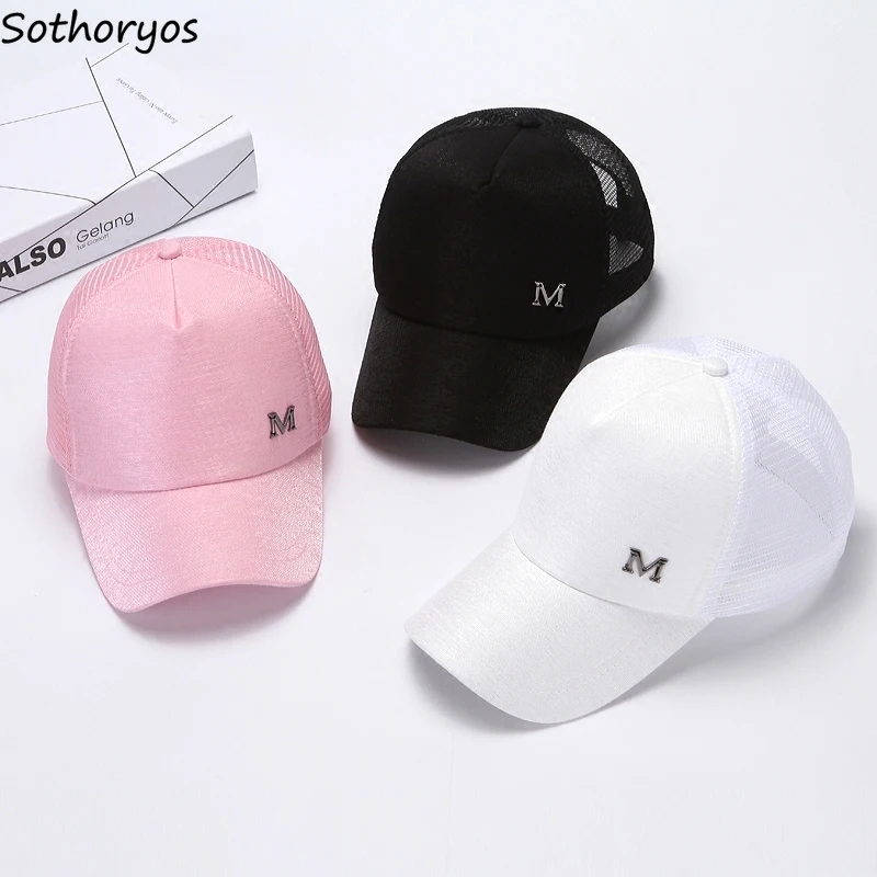 Baseball Caps Women Simple All-match Trendy Pink Sweet Students Vacation Sunscreen Breathable Womens Adjustable Ulzzang Leisure |