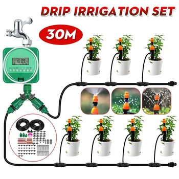 30M Garden Automatic Pouring Irrigation System Adjustable Watering Dripper Water Irrigation Kits Set with Connector Accessories
30M Garden Automatic Pouring Irrigation System Adjustable Watering Dripper Water Irrigation Kits Set with Connector Accessories